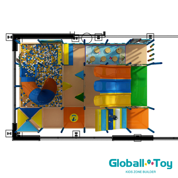 Modulare Soft -Play -Ausrüstung für Einkaufszentren und Familienunterhaltungszentren
