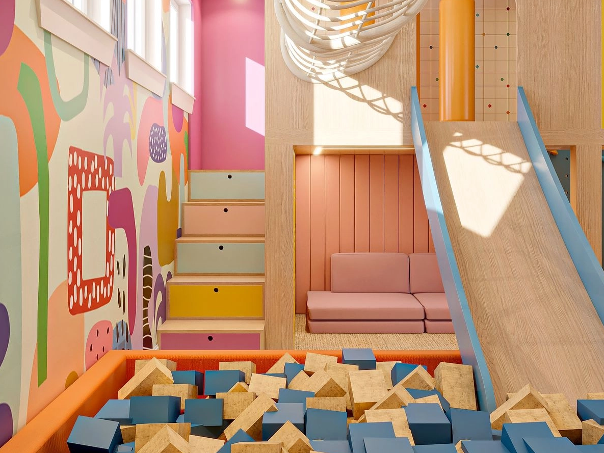 Taman Bermain Dalam Ruangan Modern dengan Lubang Perosotan dan Busa | Peralatan Bermain Lembut Anak oleh Globalltoy