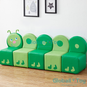 Green-Raupe-Soft-Play-Sofa-f&uuml;r-Kinder-Bereich