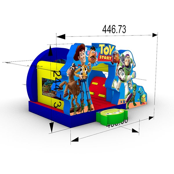 Çocuk eğlence parkları için yumuşak şişme Oyuncak Hikayesi slayt kalesi