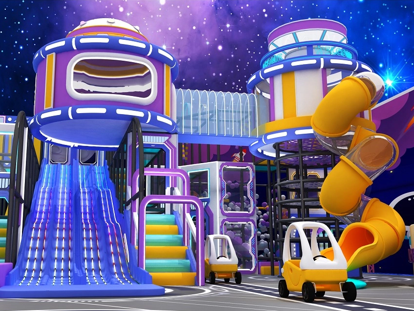 Attrezzature per parchi giochi al coperto a tema spaziale per bambini | Strutture di gioco commerciali