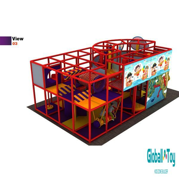 Modulares Indoor-Spielplatz-Layout-Design mit Flugzeug-Themendekorationen