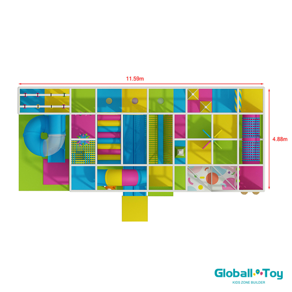 Indoor-Spielplatz 11,59 m Design-Grundriss für Kinderunterhaltungsbereich