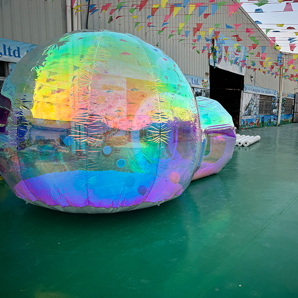 Tenda a bolle gonfiabile iridescente per giochi morbidi per bambini