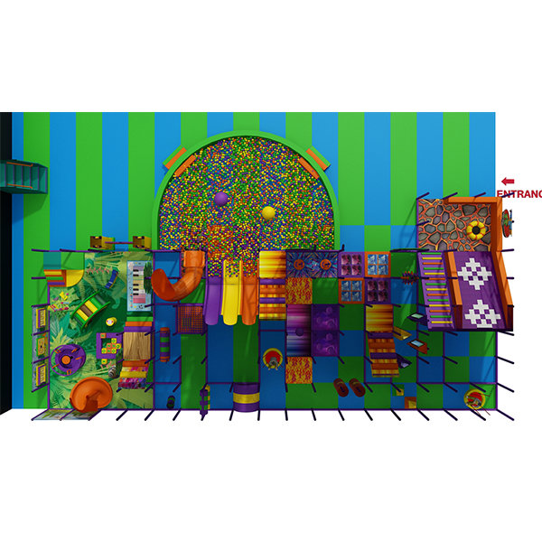 fabricante de parque infantil de trampolim interno com design de jogo suave de vários níveis