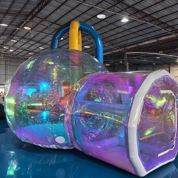 Tenda colorata a cupola in PVC con tunnel per feste per bambini