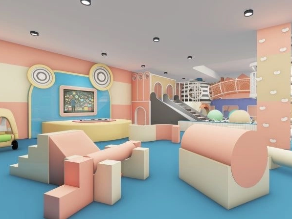 Desain Taman Bermain Dalam Ruangan Pastel Modern | Perlengkapan Soft Play untuk Balita oleh Globalltoy