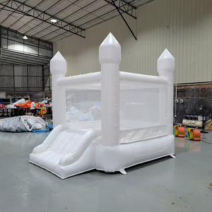 Ch&acirc;teau sautant blanc commercial avec la glissi&egrave;re pour le terrain de jeu d'int&eacute;rieur