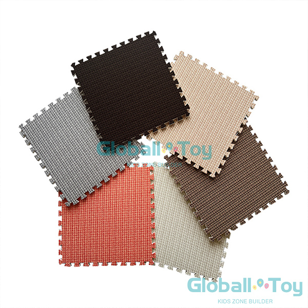Juego de colores de alfombrillas tejidas, alfombrillas entrelazadas suaves