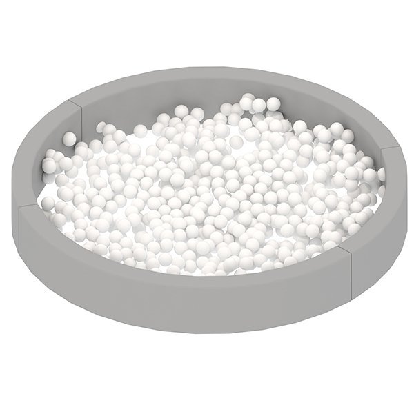 Piscina ovale con palline da gioco morbido per aree giochi per bambini.