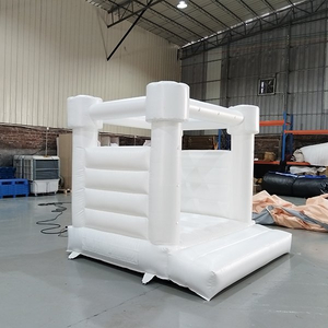 Rumah bouncing tiup putih untuk sewa pesta pernikahan
