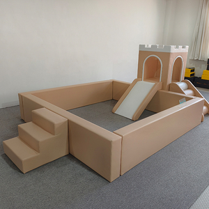playset slide panjat biru untuk pemasok prasekolah