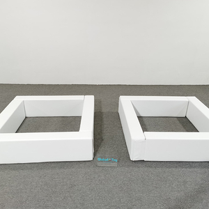 Premium White Soft Play Climbing en Slide -sets met brug-, tunnel- en blokken voor binnenspeelkamers, kinderdagverblijf en kinderkamerplezier