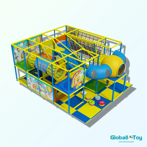 Estructura comercial de juego interior con rodillos de espuma y paneles de actividad