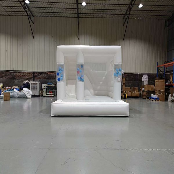 الأبيض نفخ ترتد منزل الشريحة التجارية تأجير ملعب داخلي