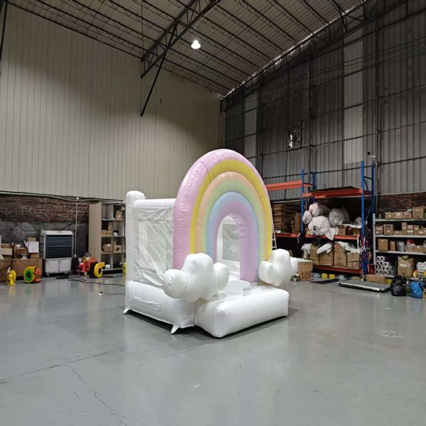 Rainbow-Bounce-House-Enclosed-Design-Wholesale-Event-Mietausr&uuml;stung